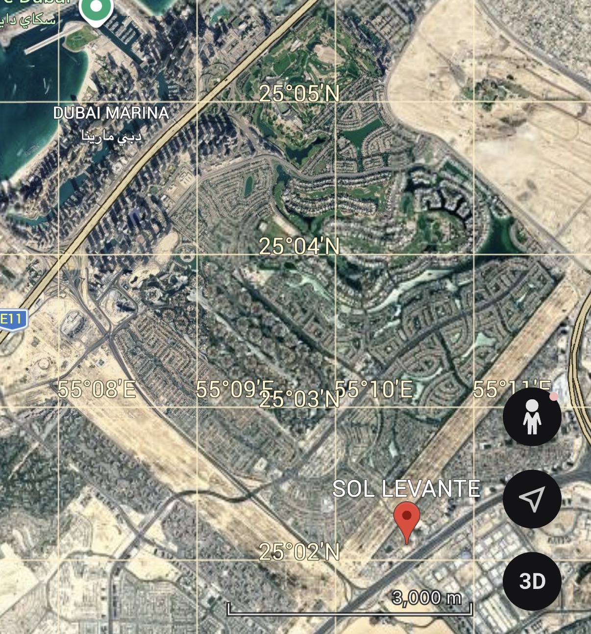 Sol Levante location map in Jumeirah Village Triangle