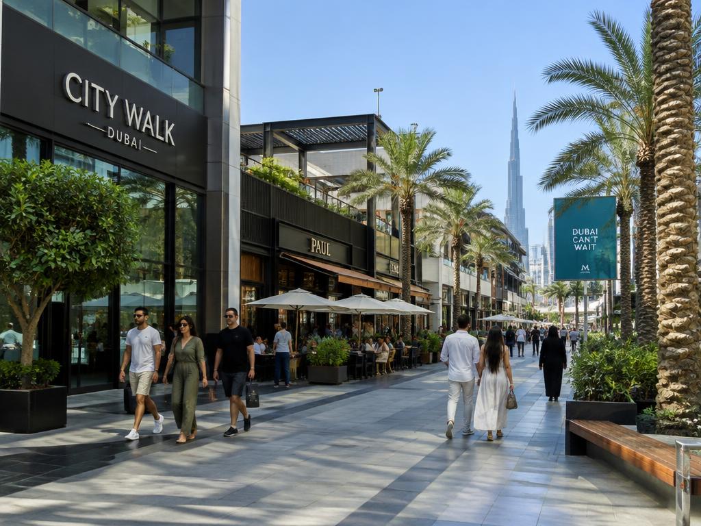 City Walk, a leafy pedestrian district in Dubai