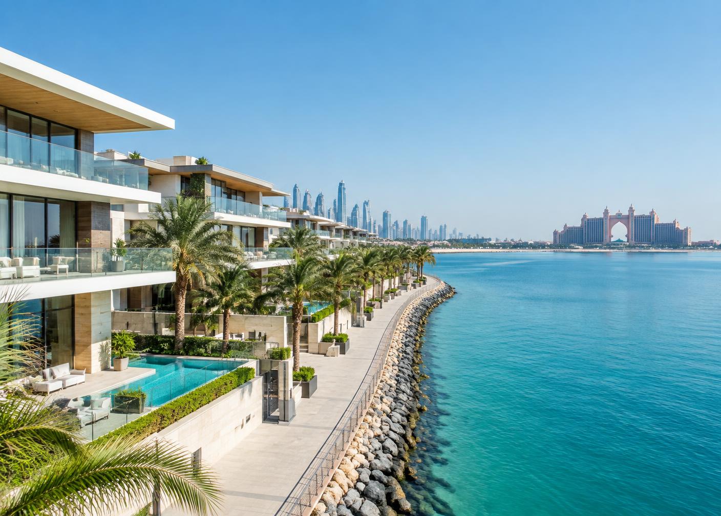 Waterfront residences on Palm Jumeirah